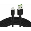 Cavo Lightning a USB-A Green Cell KABGC12, 2 m, Lightning – USB A, nero