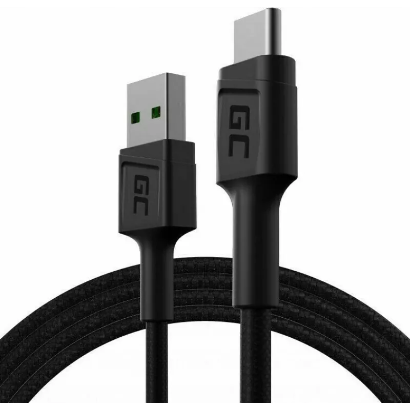 Cavo USB Green Cell KABGC22 USB 2.0 1,2 m USB A USB C nero
