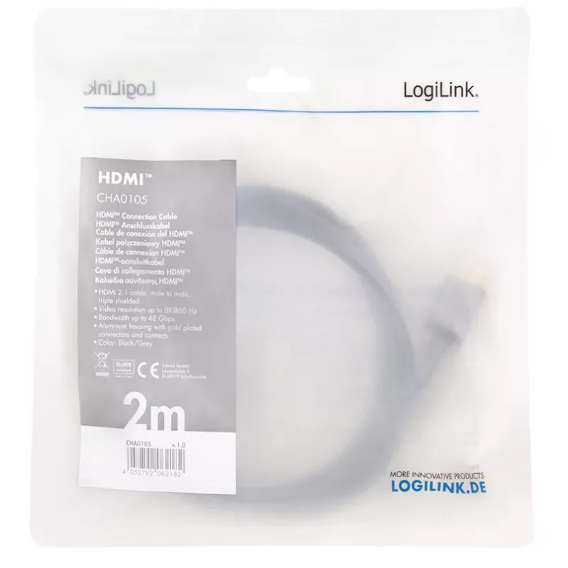 Cavo HDMI LogiLink CHA0105 2 m