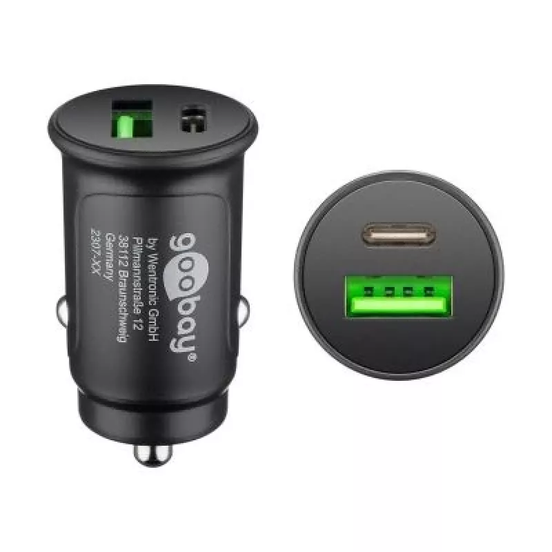 Goobay 59521 caricabatterie mobile universale nero accendisigari ricarica rapida auto