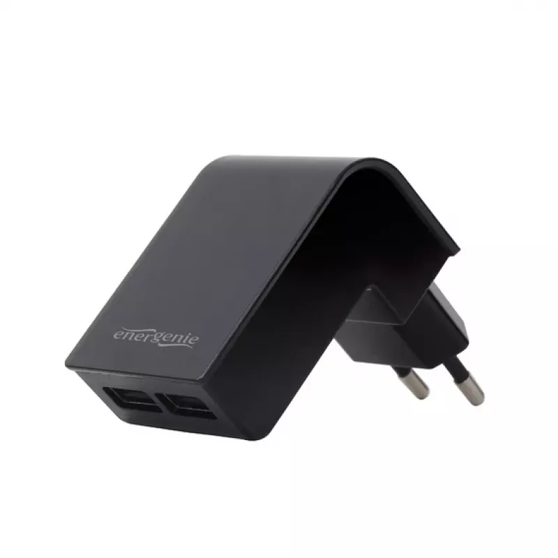 Caricabatterie da auto Gembird EG-U2C2A-CAR-02, ingresso 12–24V, uscita 5V/2,1A, 2× USB 2.0, nero