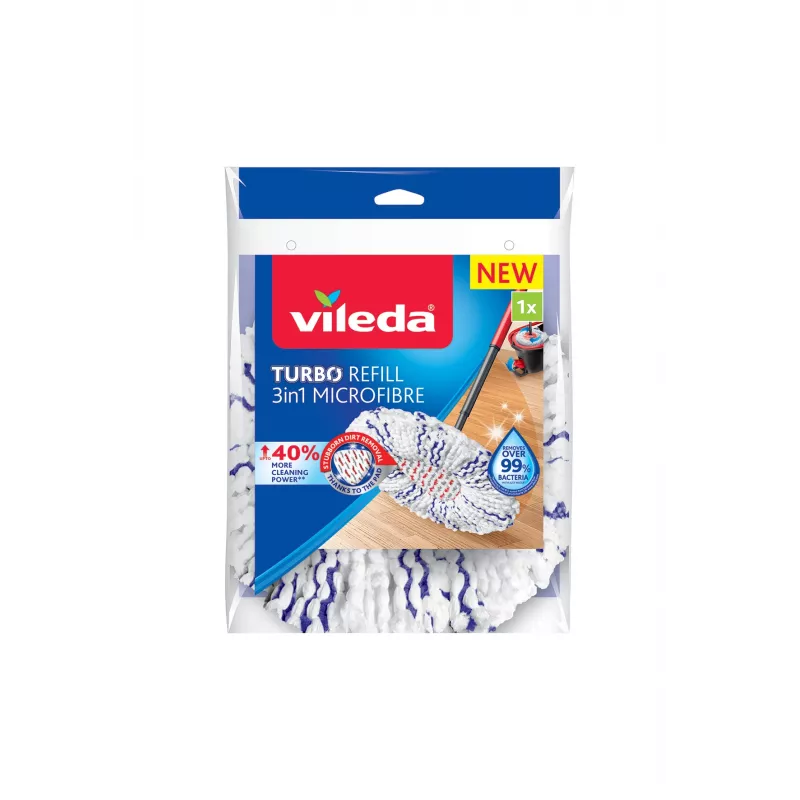 Vileda TURBO 3in1 Panno in microfibra per lavapavimenti a rotazione, 1 pz.