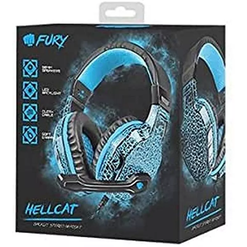 Cuffie per gamer Fury Hellcat illuminazione LED