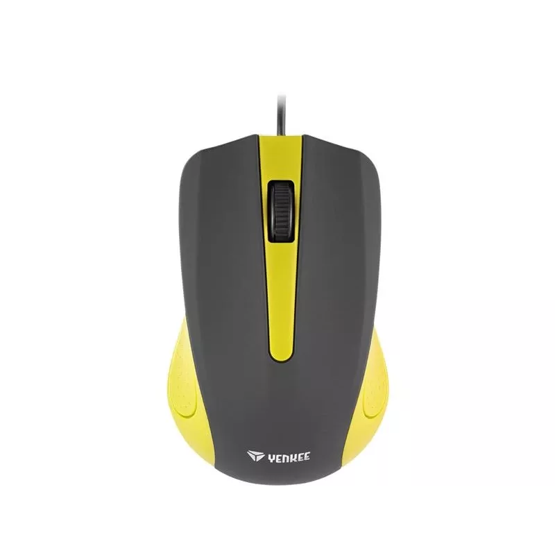 Mouse USB con cavo, 3 tasti, superficie gommata