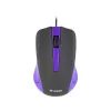 Mouse USB con cavo, 3 tasti, superficie gommata