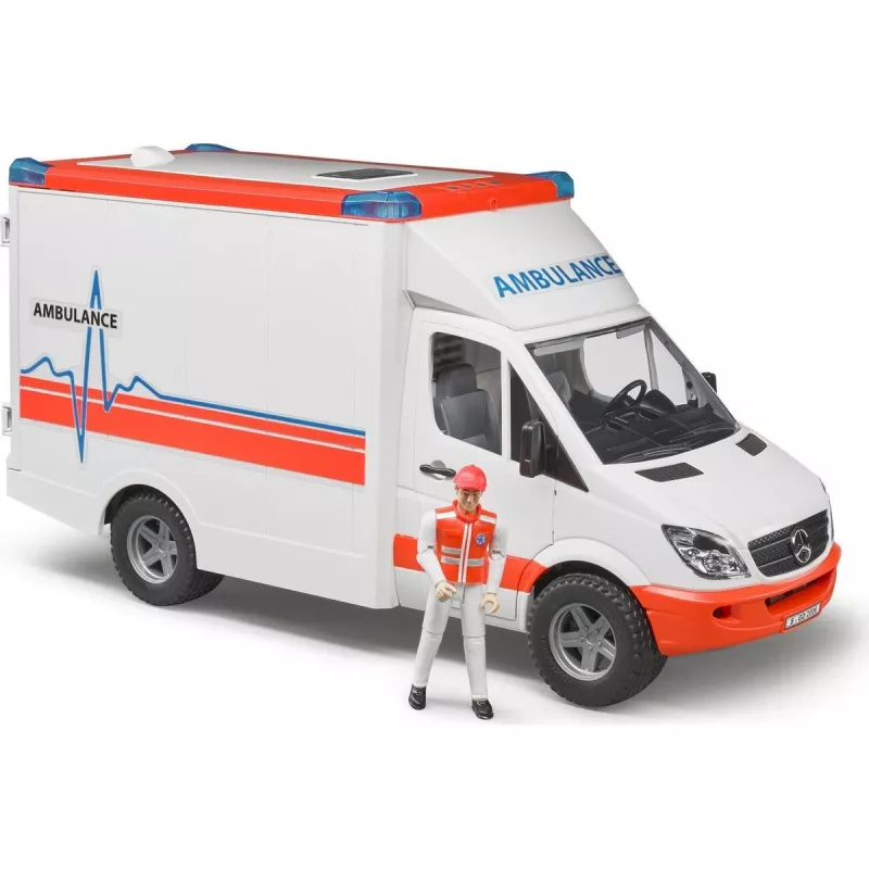 Bruder 1/16 Mercedes-Benz Sprinter ambulanza con conducente