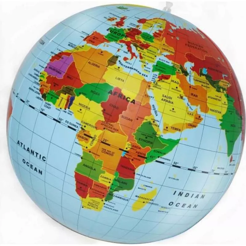 Globo gonfiabile 50 cm di MG DYSTRYBUCJA — design mappa del mondo, modello C019