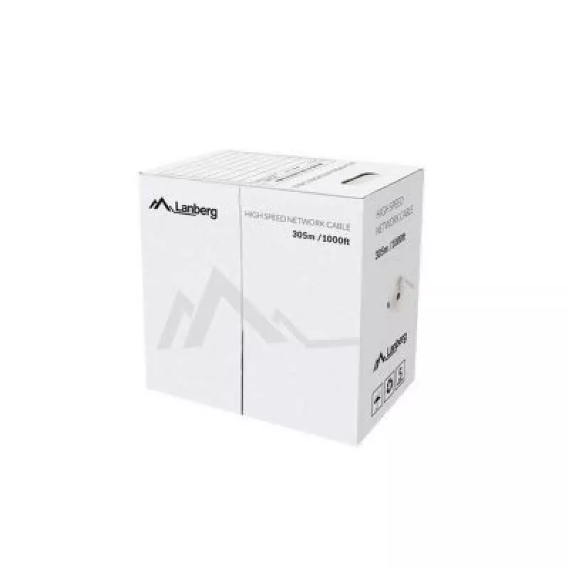 Cavo di rete LANBERG Cat5e U/UTP LCU5-12CU-0305-BK, 24 AWG rame, 305 m, nero