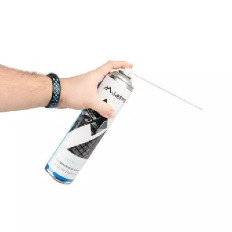 Spray ad aria compressa LANBERG CG-600FL-001 — 600 ml, per la pulizia del PC, nero/blu/bianco