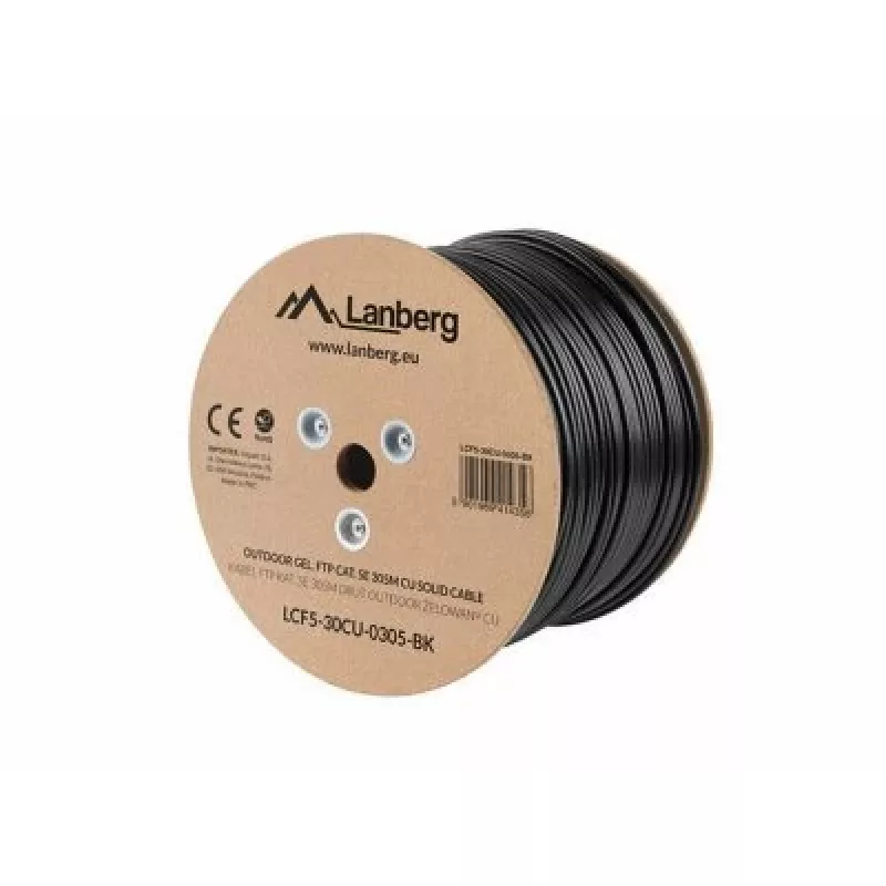 Cavo di rete Lanberg LCF5-30CU-0305-BK RJ45 Cat5e 305 m nero