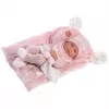 Bambola 73860 bambola neonata Nica su coperta rosa 38 cm Llorens