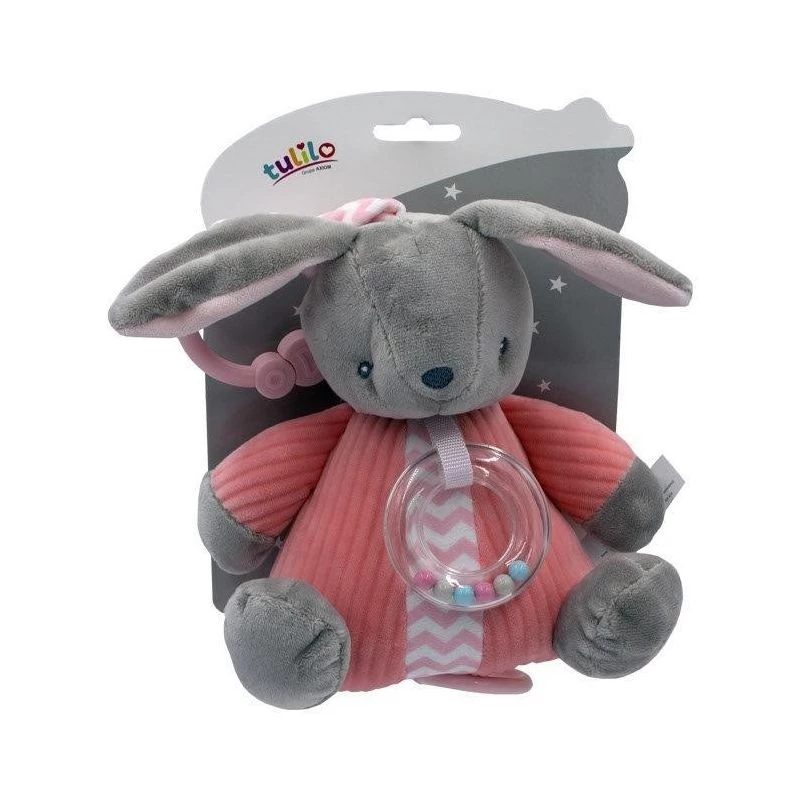 Carillon TULILO coniglio 9115, giocattolo musicale in peluche, altezza 18 cm