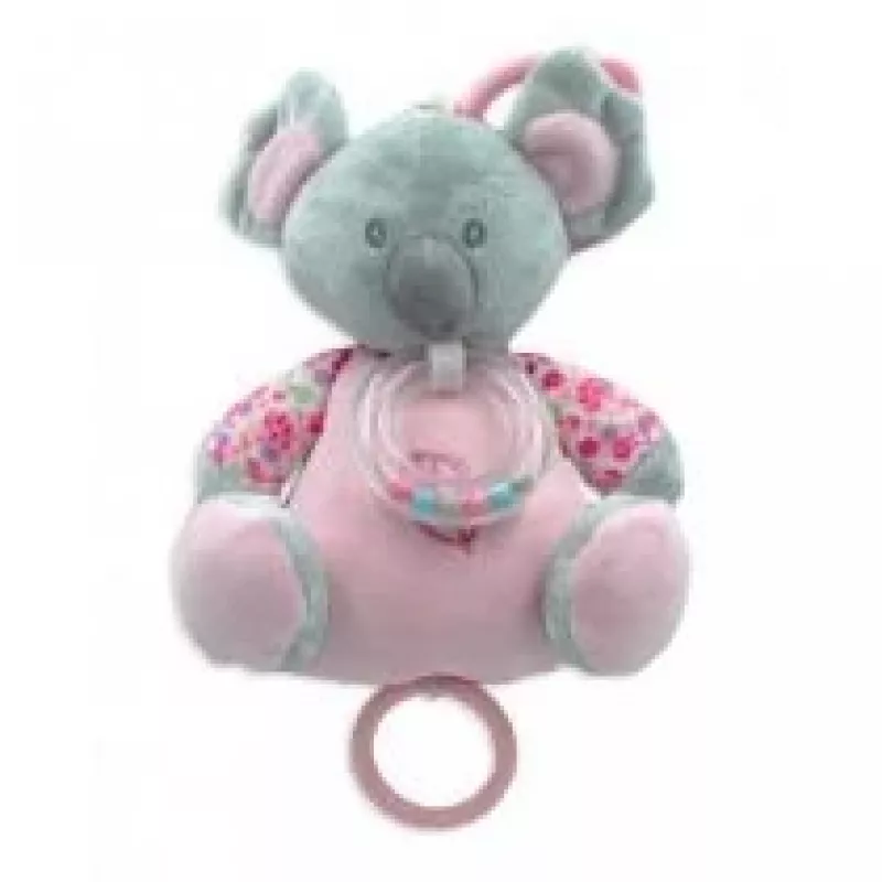 Carillon TULILO Koala 18 cm rosa – giocattolo musicale per neonati, altezza 18 cm