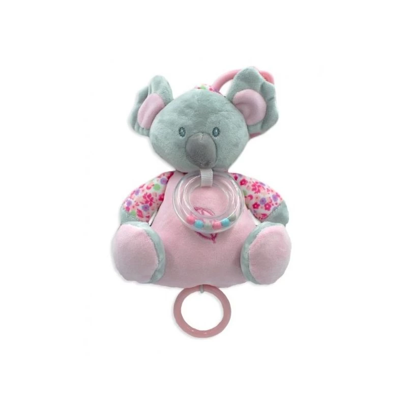 Carillon TULILO Koala 18 cm rosa – giocattolo musicale per neonati, altezza 18 cm