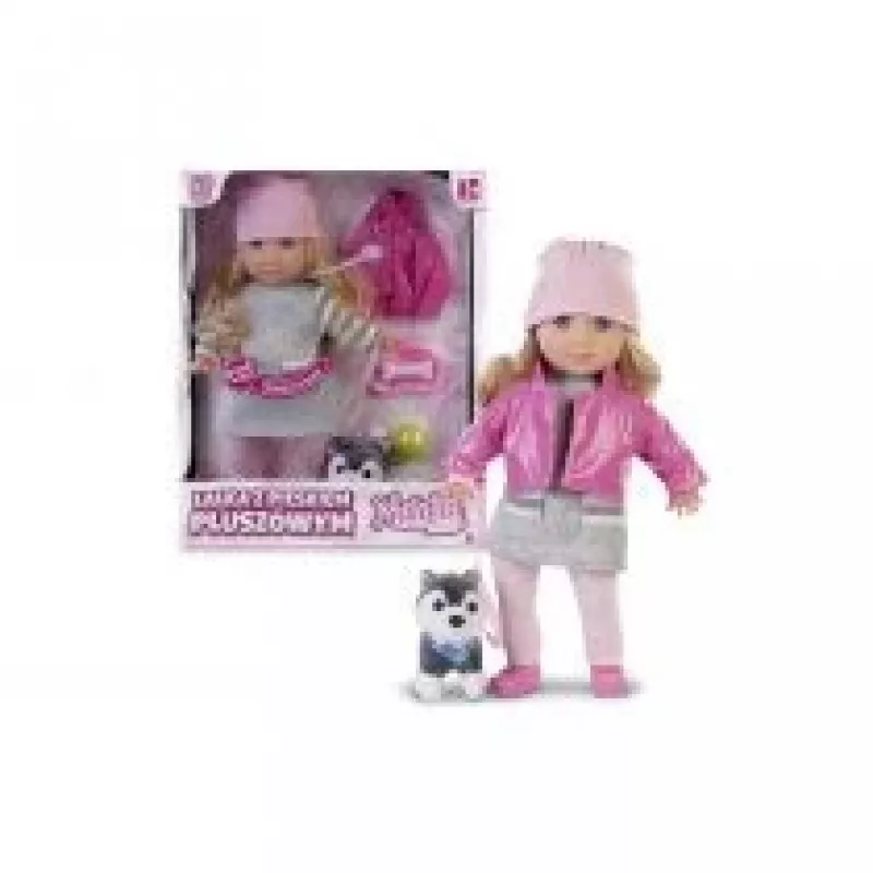 Bambola Artyk Natalia con cane di peluche 35 cm, Artyk 121661
