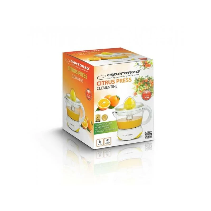 Spremiagrumi elettrico ESPERANZA EKJ001Y – ciotola da 0,7 L, 25 W, bianco/giallo