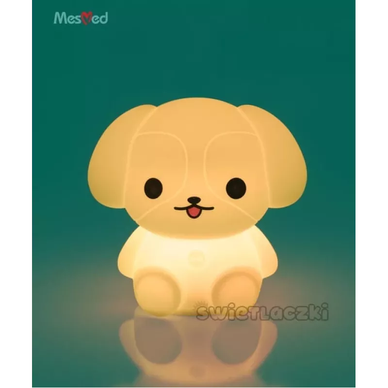 Lampada portatile ricaricabile in silicone Mesmed MM027 Dog — lampada portatile ricaricabile con design in silicone, modello MM027