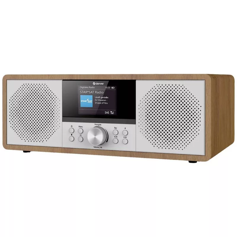 Radio internet Denver MIR-270DW DAB+ FM 20W legno