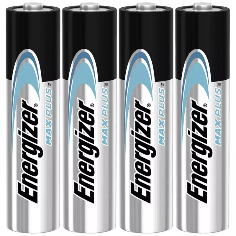 Batteria usa e getta Energizer MAXPLUS AAA confezione da 4, alcalina, 1,5 V, temperatura di esercizio -18–55 °C