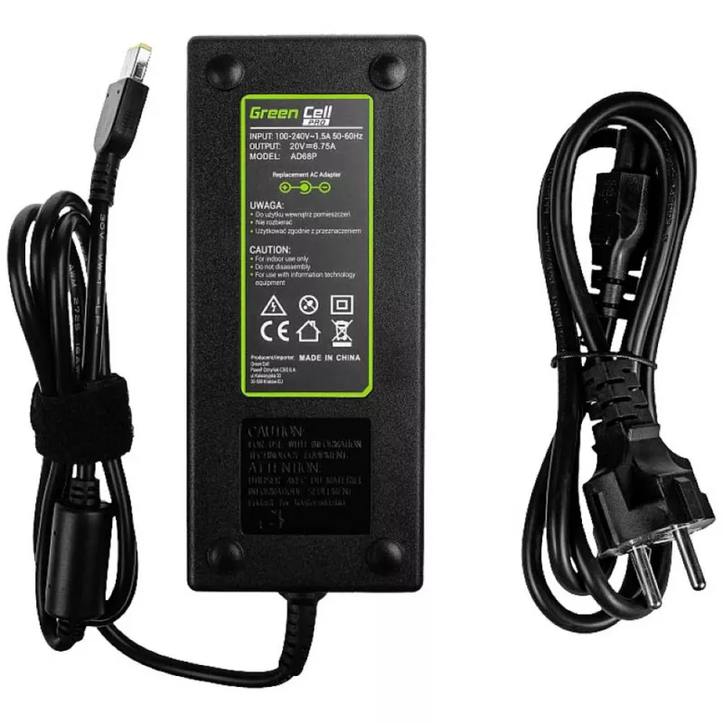 Alimentatore Green Cell AD68P 135 W AC/DC 20 V 6,75 A per interni nero