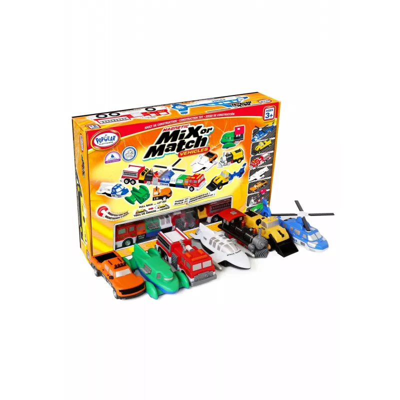 Set veicoli Popular Playthings Magnetic Mix or Match