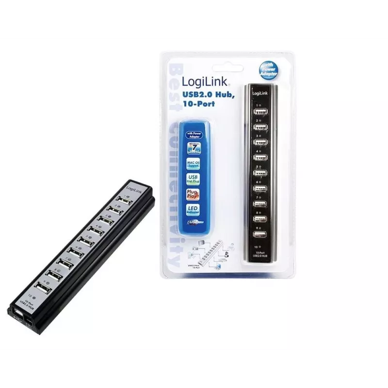 LogiLink UA0096 Hub USB 480 Mbit/s nero