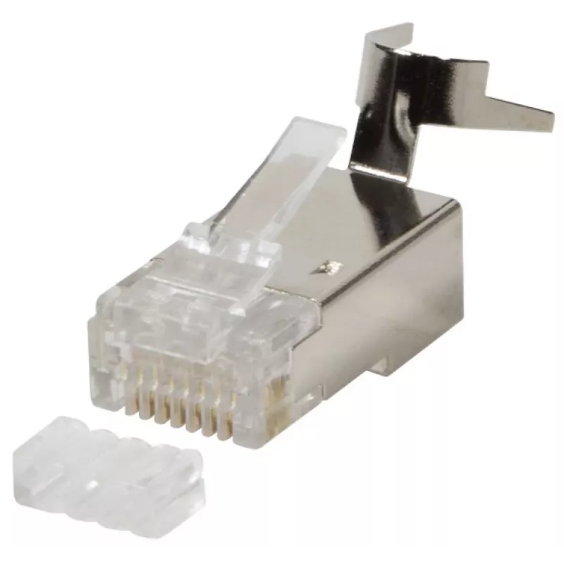 Connettori RJ45 Cat 6, 6A, 7 schermati, confezione da 50 pz.