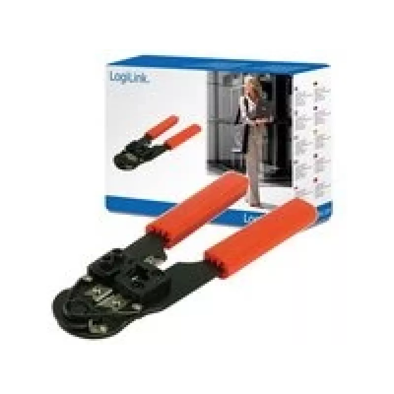 LogiLink WZ0004 Pinza crimpatrice per cavi nero. rosso