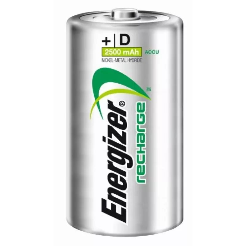 Batteria ricaricabile NiMH Energizer formato D 2500mAh - confezione da 2