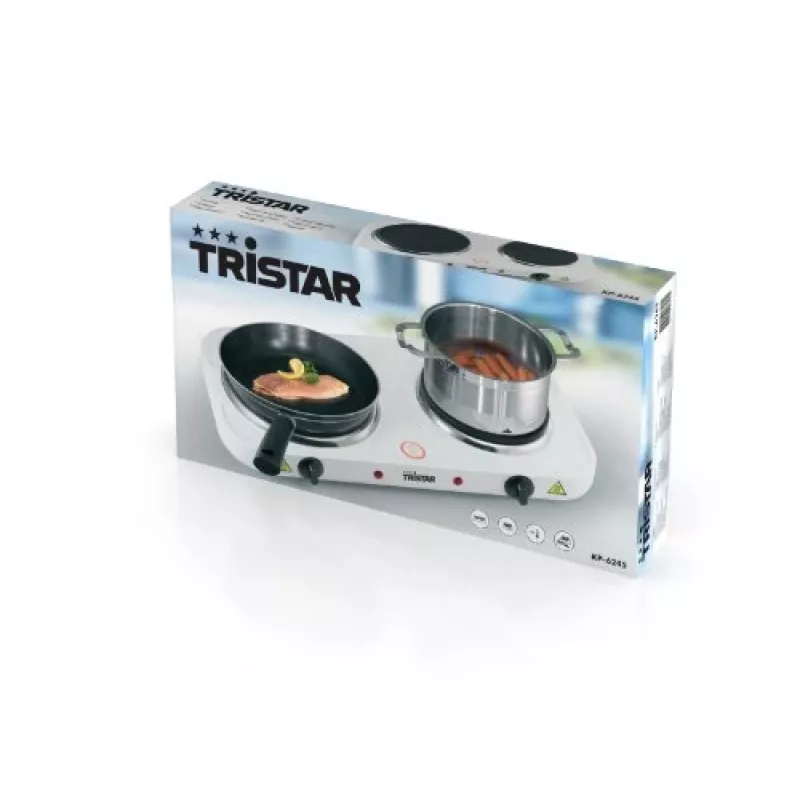 Tristar doppia piastra cottura KP-6245, 2500W, 15,5/18,5 cm