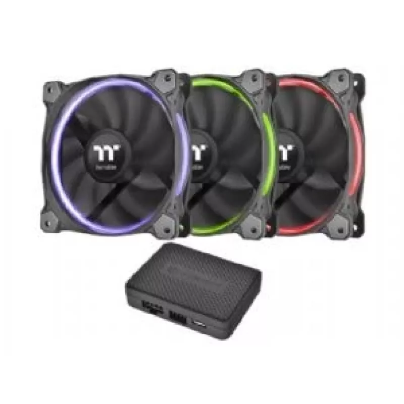 Thermaltake Riing 12 RGB TT Premium Edition CL-F049-PL12SW-A ventole per case, 3 pezzi, 120 mm, 1400 giri/min, RGB