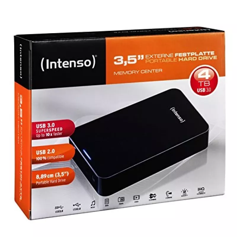 Intenso Memory Center 4TB USB 3.0 3,5 pollici disco rigido esterno, nero (6031512)