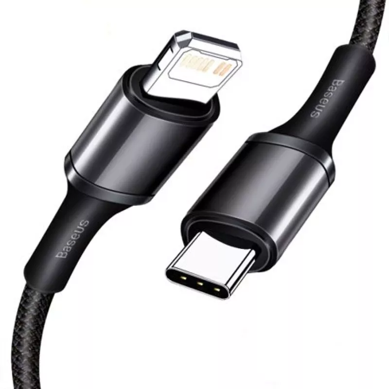 Baseus cavo intrecciato ad alta densità Type-C a Lightning, PD, 20W, 1m (nero)