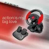 Volante ESPERANZA EG103 controller gaming - PC/PS2/PS3, 13 tasti, vibrazione, sensore di accelerazione, nero/rosso