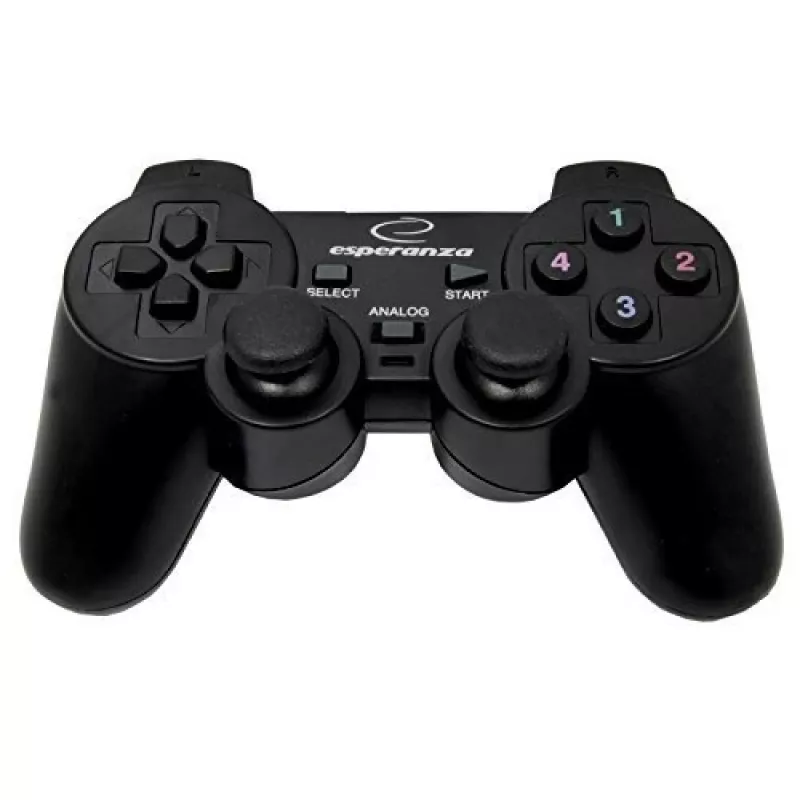 Gamepad ESPERANZA EG102 con filo USB 2.0, supporto PC/PlayStation 3, D-pad, vibrazione, nero