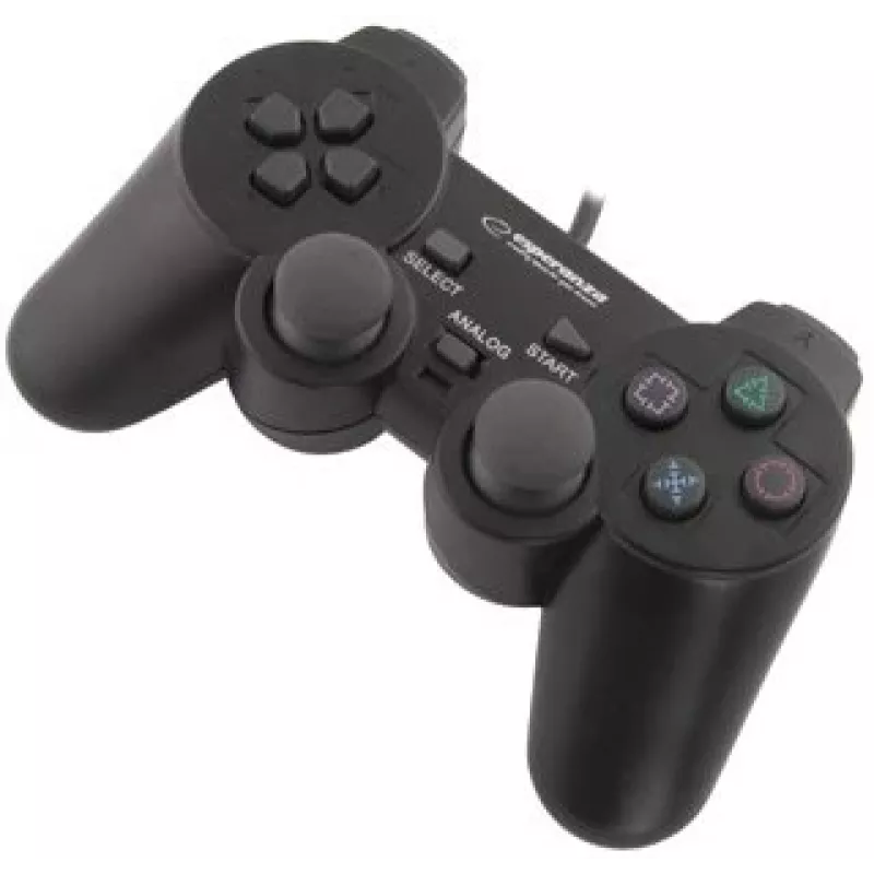 Gamepad ESPERANZA EG102 con filo USB 2.0, supporto PC/PlayStation 3, D-pad, vibrazione, nero