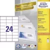Etichette universali 70x35mm inkjet laser copia A4 100 fogli 2400 pezzi bianco