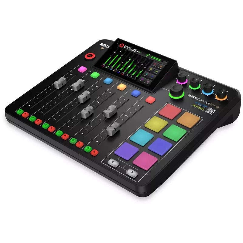 RØDE RØDECaster Pro II studio di produzione podcast, XLR, jack, USB-C, nero