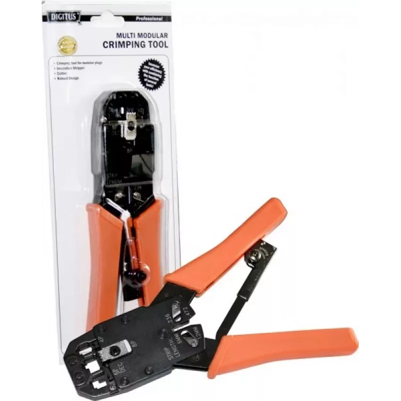 Digitus DN-94004 crimpatrice di rete per installazione e manutenzione cavi