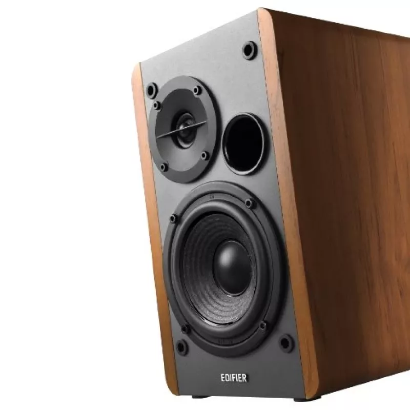 Edifier R1280T sistema di diffusori attivi da scaffale con telecomando e doppi ingressi RCA - legno marrone