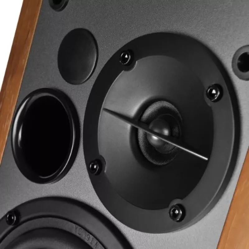Edifier R1280T sistema di diffusori attivi da scaffale con telecomando e doppi ingressi RCA - legno marrone