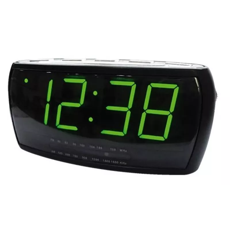 Radio sveglia Adler AD 1121 — radio sveglia, sintonizzatore FM/AM, display LED, batteria di backup, nero