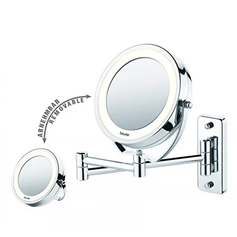 Specchio da trucco illuminato Beurer BS59 diametro 11 cm argento