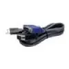 TRENDnet TK CU10 - cavo tastiera / video / mouse (KVM) - USB Type A, 4 pin, HD-15 (M) - HD-15 (M) - 3,1 m - nero (TK-CU10)