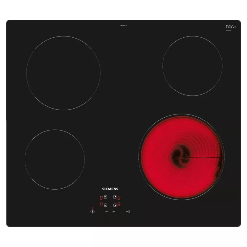 Siemens iQ100 ET61RBEA1E piano cottura nero da incasso 60 cm 4 zone