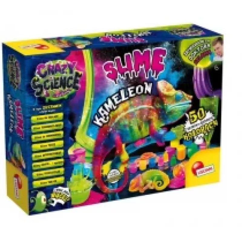 Kit scientifico Liscianigiochi Crazy Science Slime Camaleonte 304-PL89246 – set didattico di esperimenti con lo slime