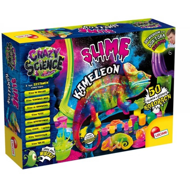 Kit scientifico Liscianigiochi Crazy Science Slime Camaleonte 304-PL89246 – set didattico di esperimenti con lo slime