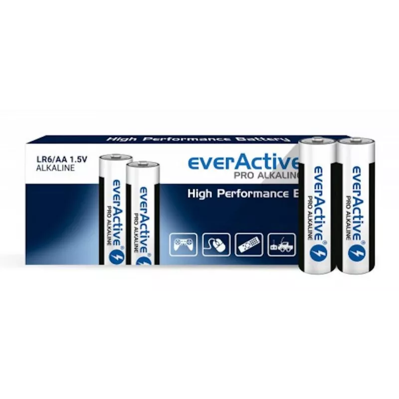 Batterie alcaline AA monouso everActive LR610PAKPA, 1,5 V, 3000 mAh, confezione da 10
