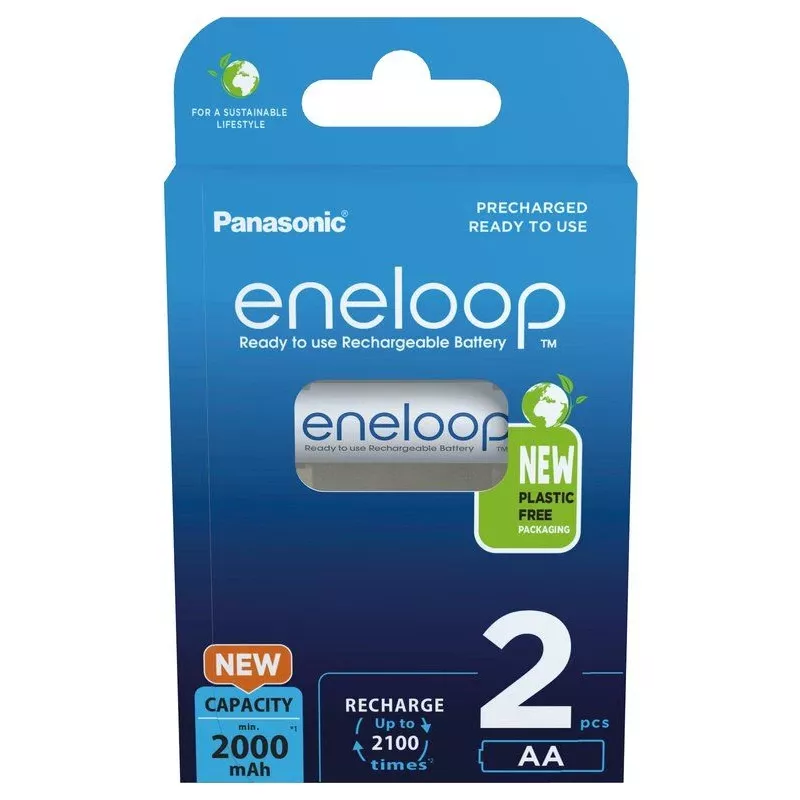 Batterie ricaricabili PANASONIC ENELOOP AA 2000 mAh 2 pezzi (BK-3MCDE/2CP)