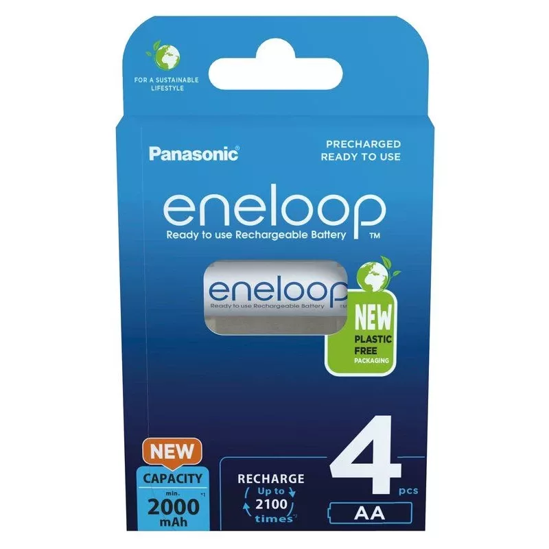 Batterie ricaricabili PANASONIC ENELOOP AA 2000 mAh 4 pz. (BK-3MCDE/4CP)